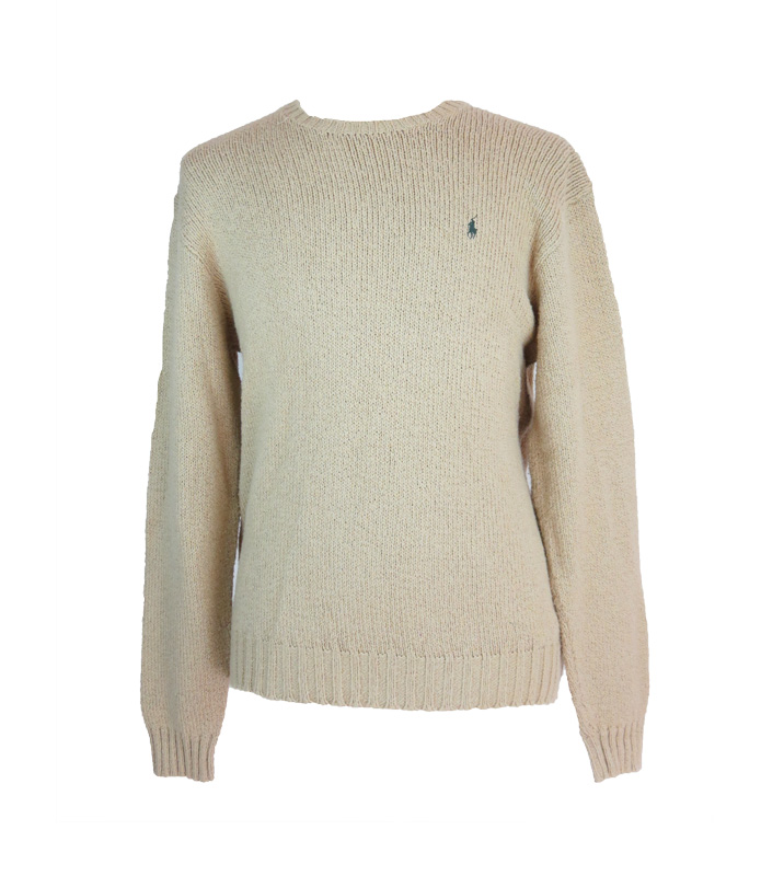 Polo Ralph Lauren Cream Knit Sweater - 5 Star Vintage
