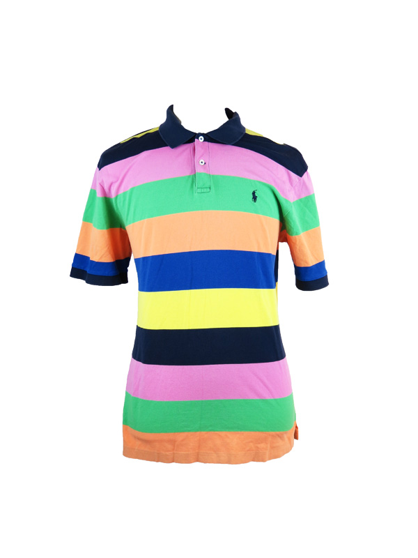 Polo Ralph Lauren Rainbow Block Color Polo Shirt - 5 Star Vintage