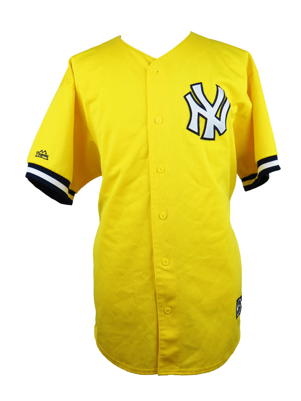 Vintage New York Yankees Yellow Majestic Baseball Jersey