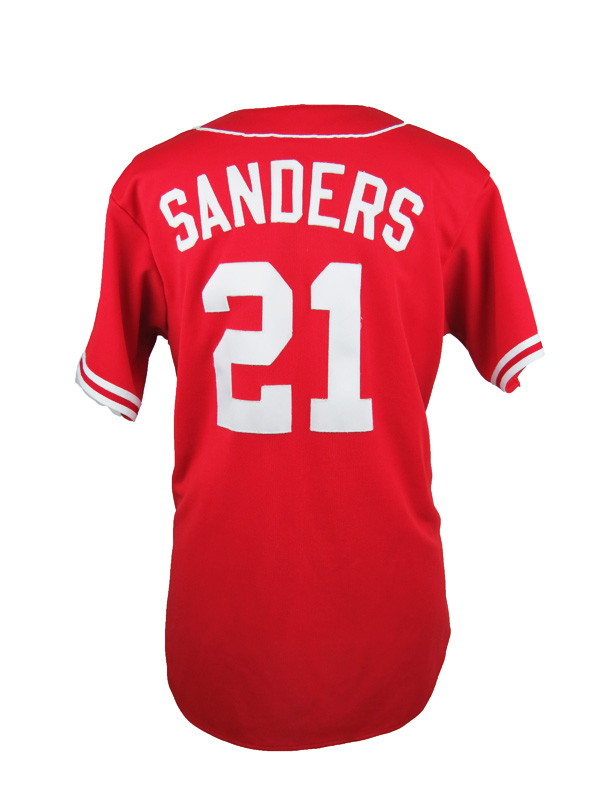 deion sanders reds baseball jersey