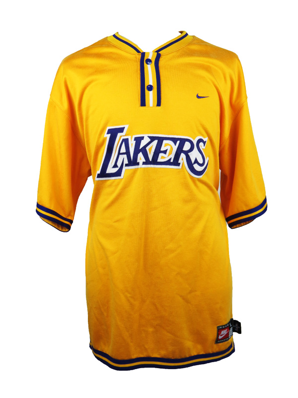 Vintage LA Lakers Nike Yellow Warm Up - 5 Star Vintage