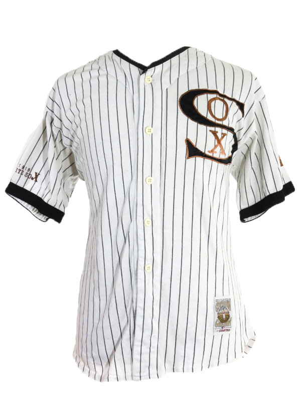 Vintage 1990's Black Chicago White Sox Pinstripe Starter Jersey Sz. XL