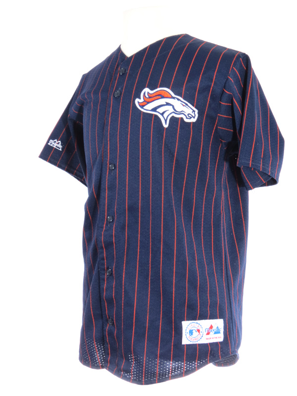 Vintage Denver Broncos Majestic Baseball Crossover Jersey Stitched XL Made  USA