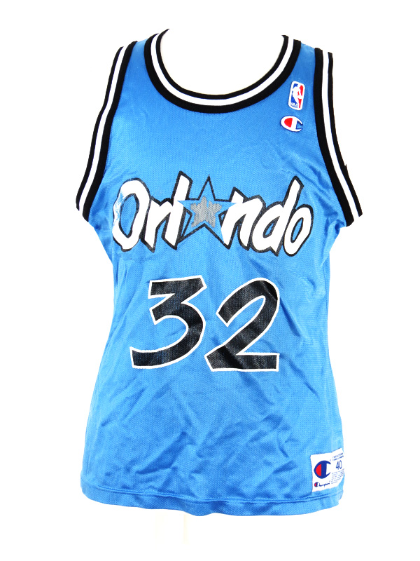 Orlando Magic SHAQ Baby Blue Champion Jersey - 5 Star Vintage