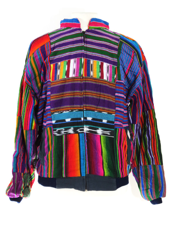 80s Guatemalan Jacket Colorful Patchwork Tribal Puffer Jacket - 5 Star ...