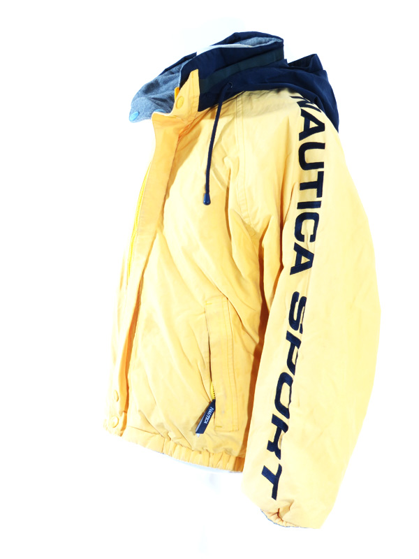 Vintage Nautica Reversible Jacket - Yellow/Black/White/Black - XL – Headlock
