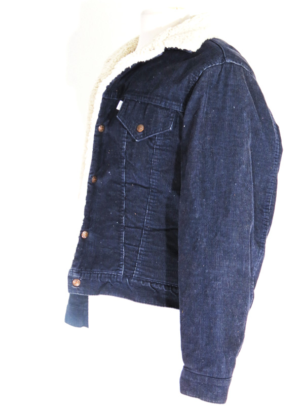 Vintage Black Levi Fur Corduroy Jacket - 5 Star Vintage
