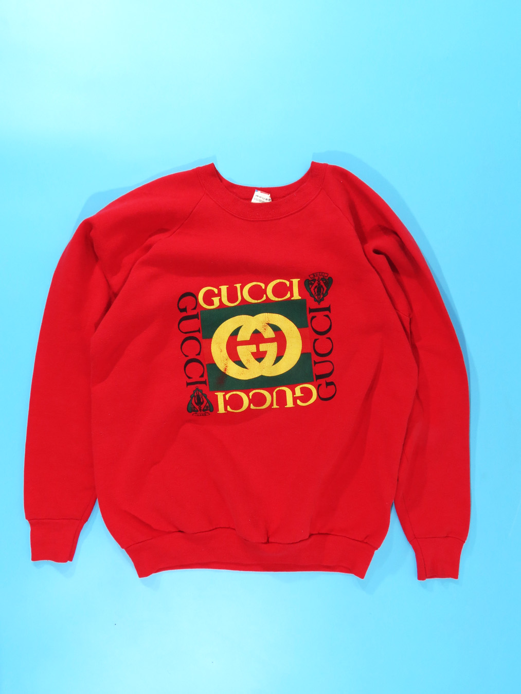 Wiskunde Wat leuk omvang Vintage Gucci Bootleg Red Sweater XL - 5 Star Vintage
