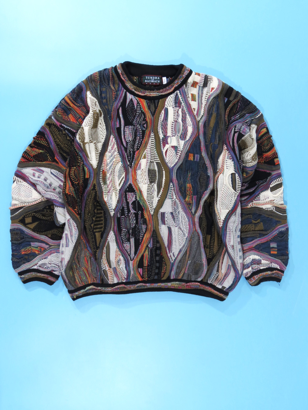 90s Tundra Orange Coogi Style Sweater - 5 Star Vintage