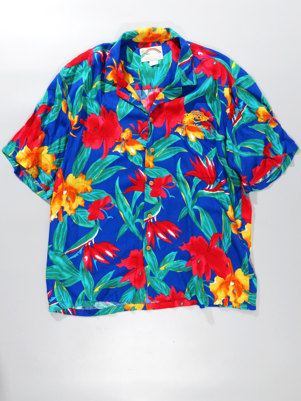 Tropicana Las Vegas Hawaiian Flower Button Up Shirt - 5 Star Vintage