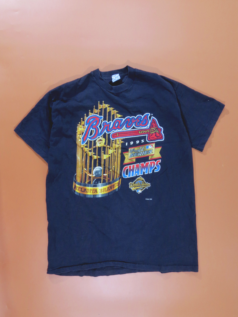 STARTER, Shirts, Vintage Deadstock 95 Atlanta Braves World Series  Champions Ringer Tshirt