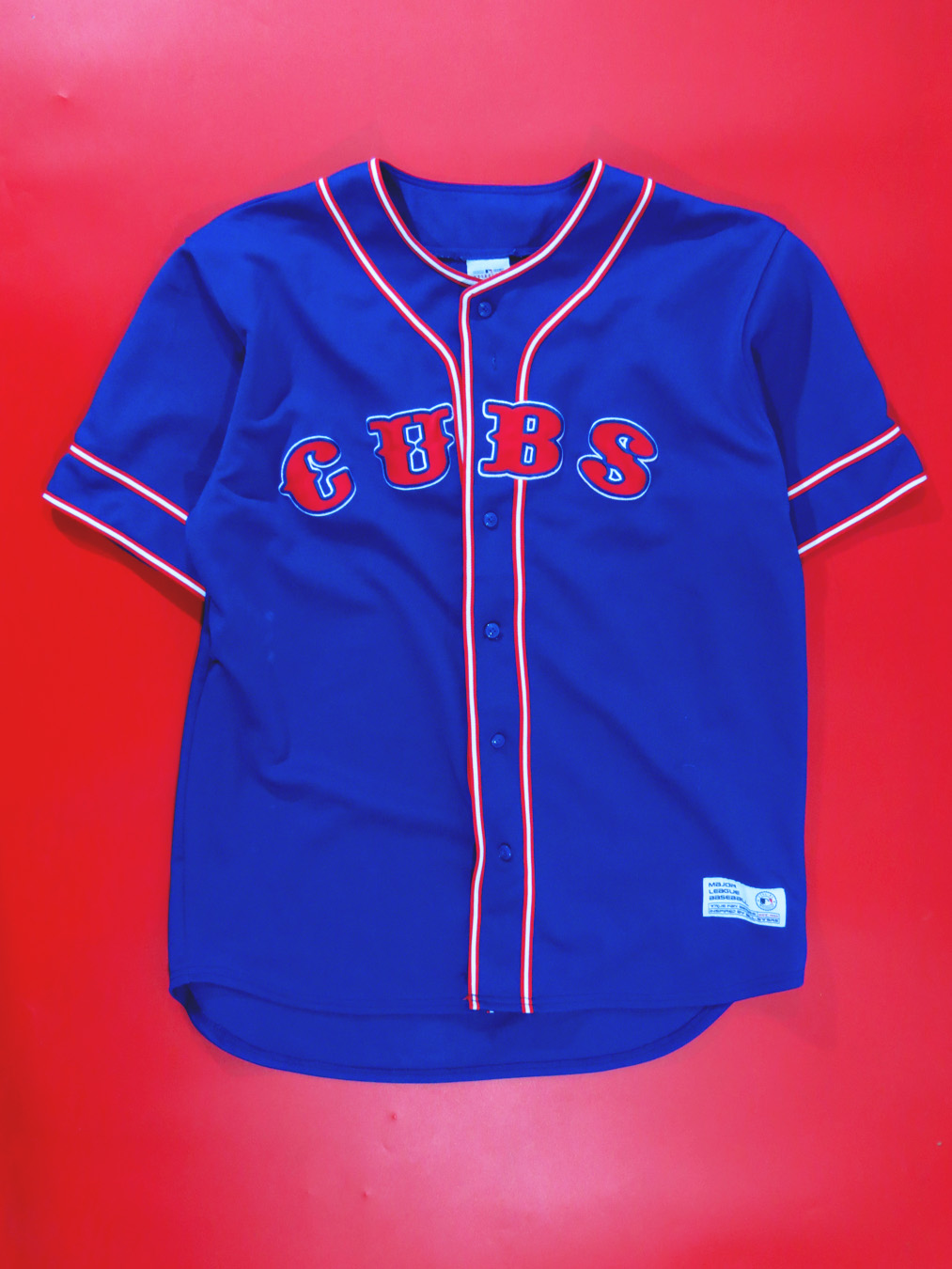 CHICAGO Cubs MLB Baseball Blue/Red Throwback Team Jersey