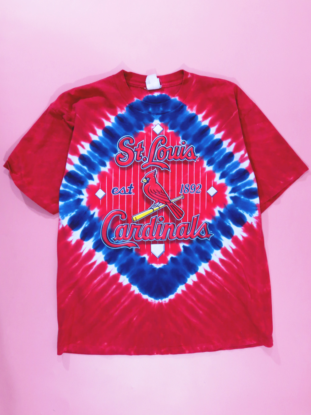 05' Red Tie Dye St. Louis Cardinals T-Shirt - 5 Star Vintage