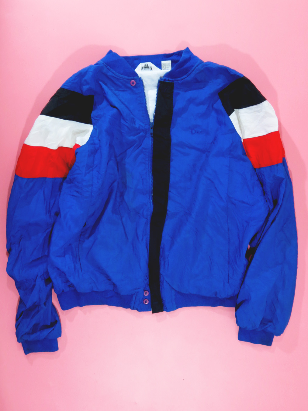 Christian Dior Red White Blue Lined Windbreaker - 5 Star Vintage