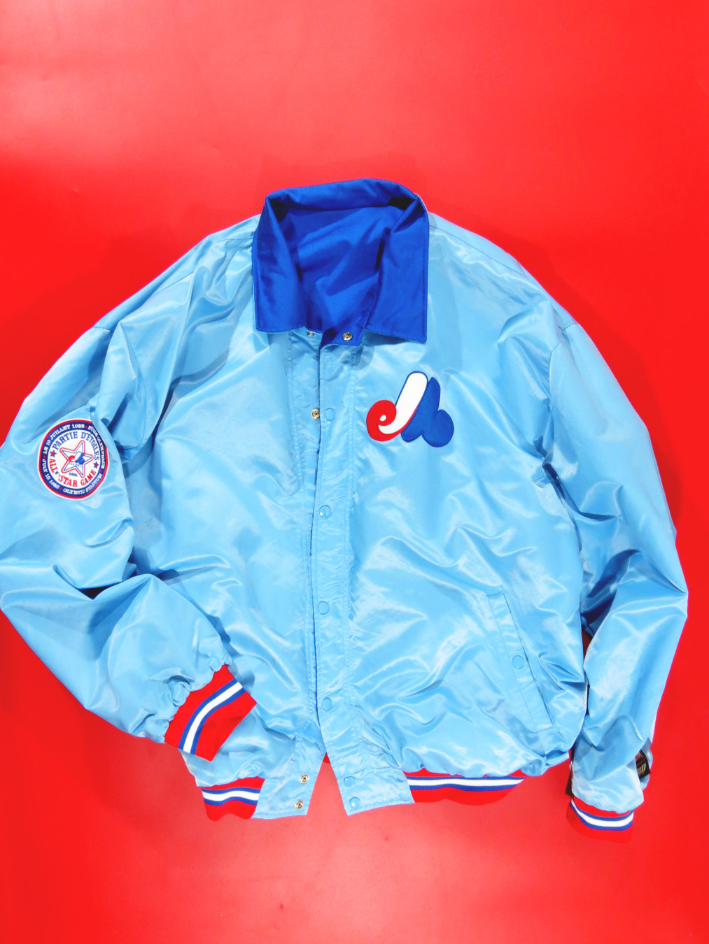 90s Montreal Expos Reversible Button Up Jacket