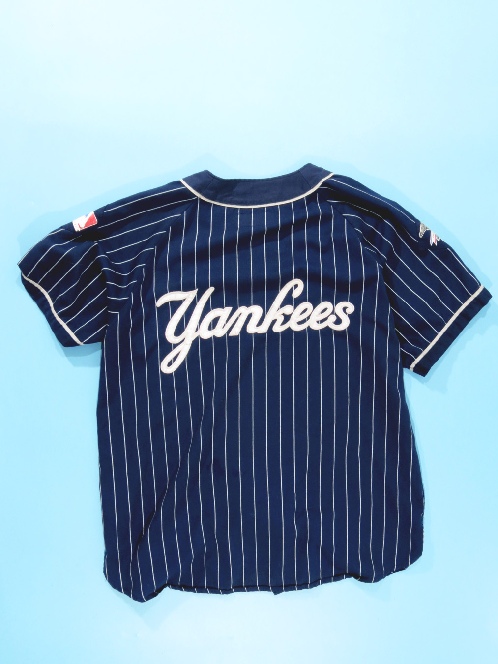 Vintage MLB (Russell Athletic) - New York Yankees Pinstripe Jersey 1990s  X-Large – Vintage Club Clothing