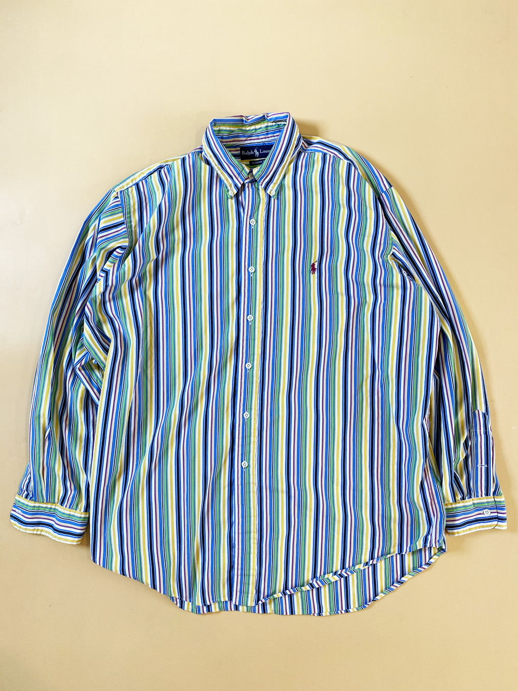 Polo Ralph Lauren Yellow Striped Long Sleeve Button Up - 5 Star Vintage