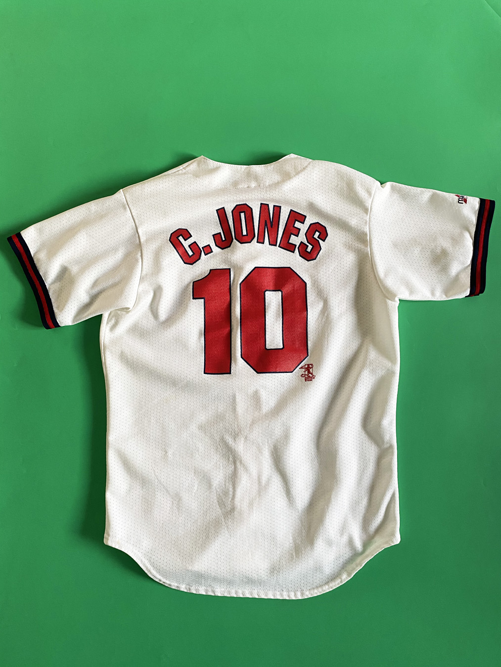 90s Chipper Jones Atlanta Braves Majestic Jersey - 5 Star Vintage