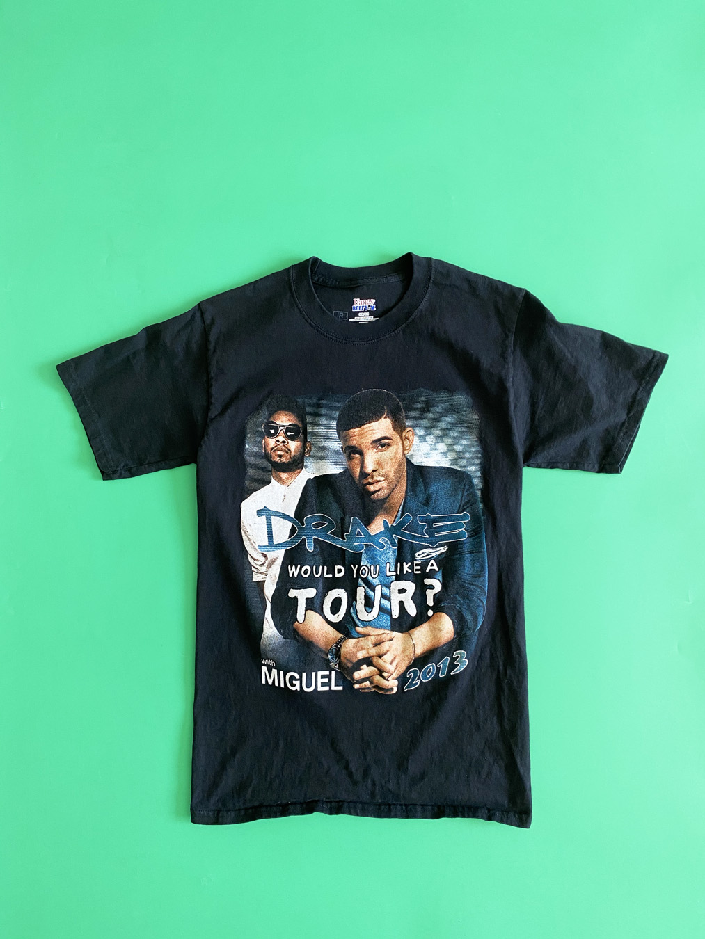 2013 Drake 'Would You Like A Tour T-Shirt' T-Shirt Star