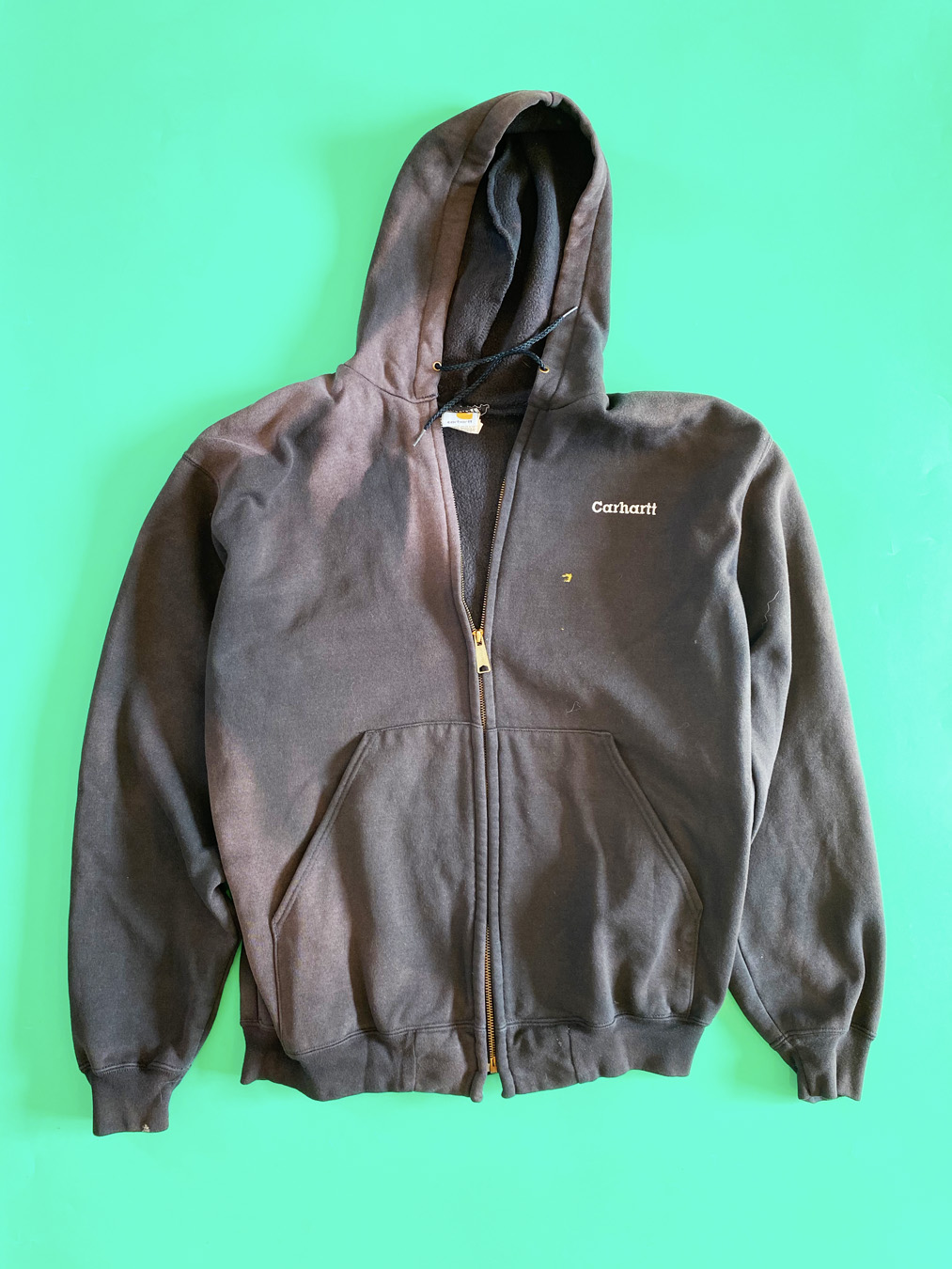 90s〜00s vintage fade zip up sweat hoodie