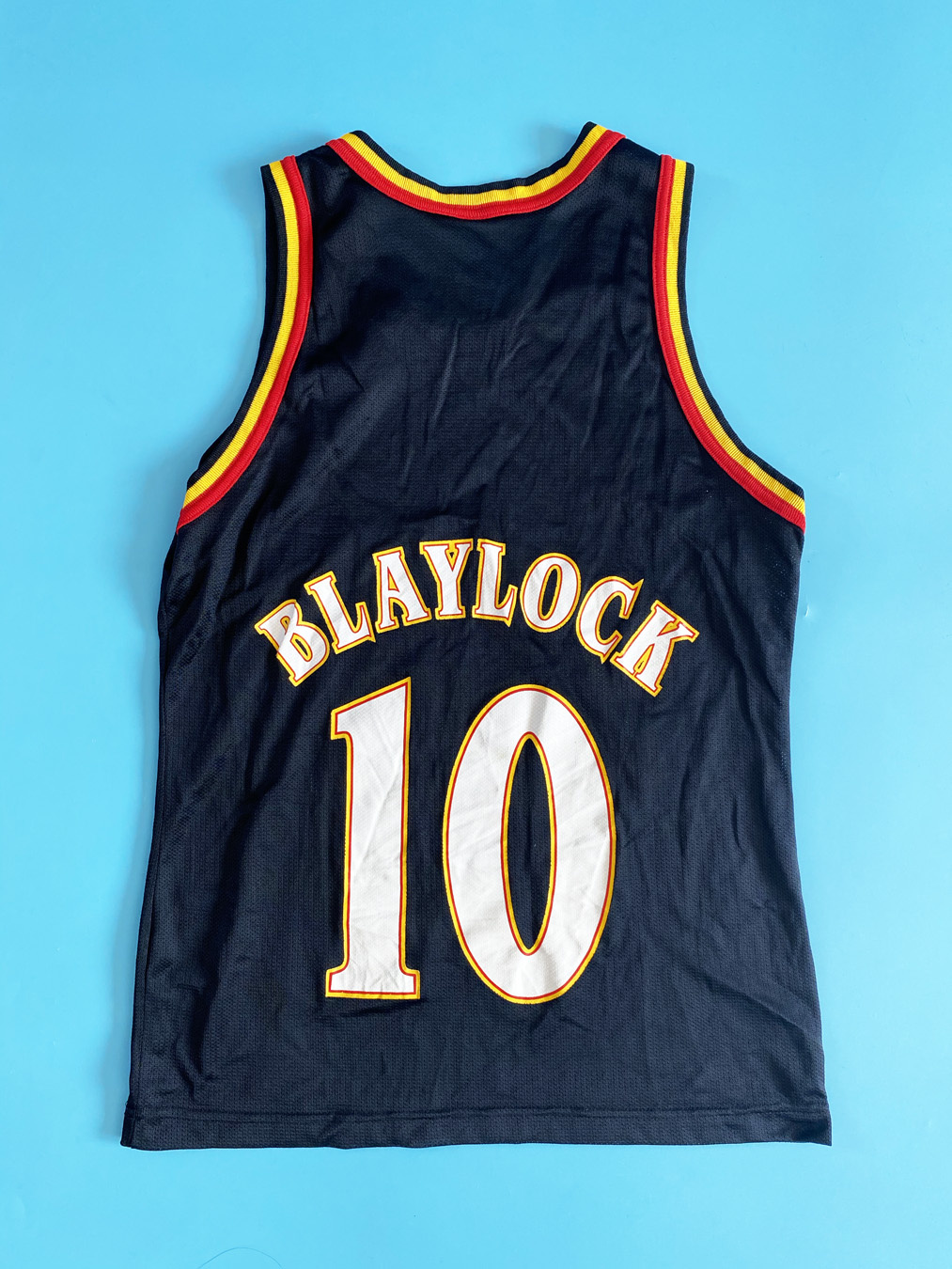 90s Mookie Blaylock Champion Atlanta Hawks Jersey Medium