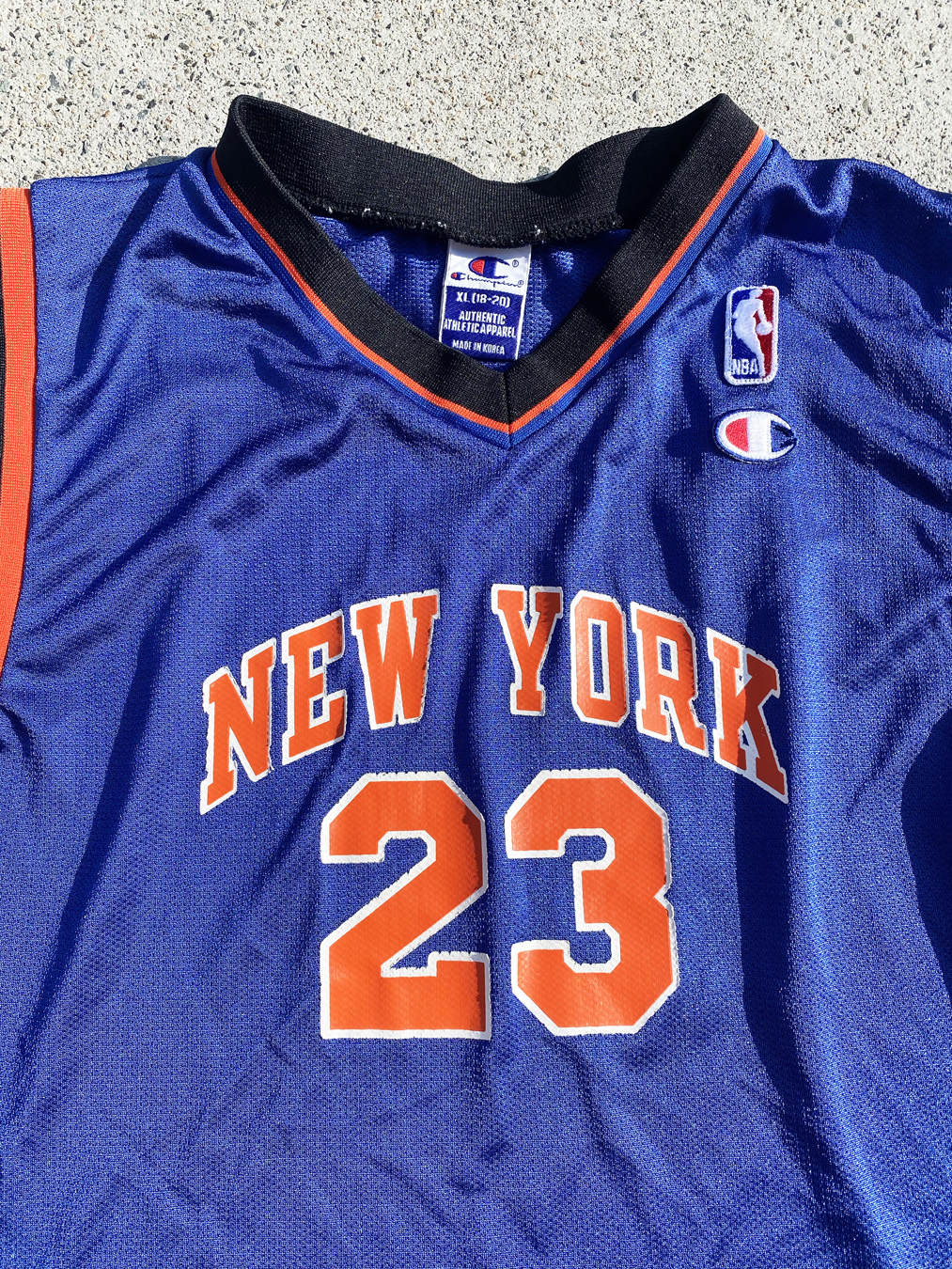 Kids Vintage 90s New York Knicks Marcus Camby NBA Champion 