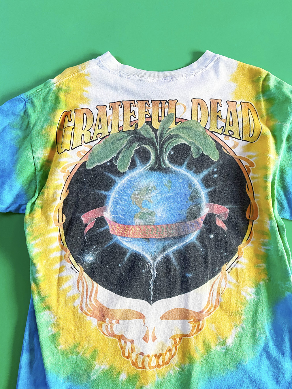 1998 Grateful Dead 'Keep It Fresh' R. Biffle Liquid Blue T-Shirt