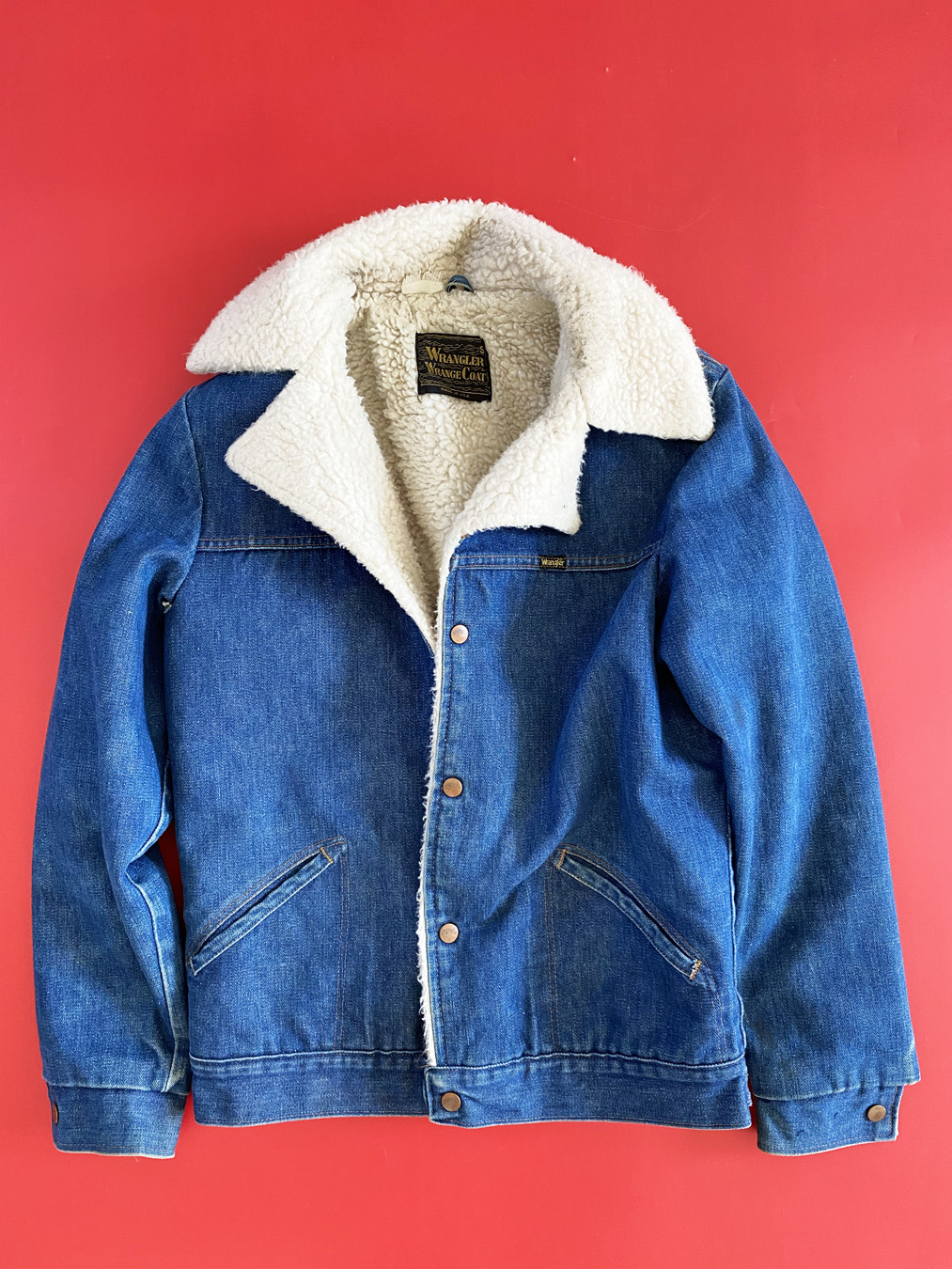 80s Wrangler Wrange Coat Sherpa Jacket - 5 Star Vintage
