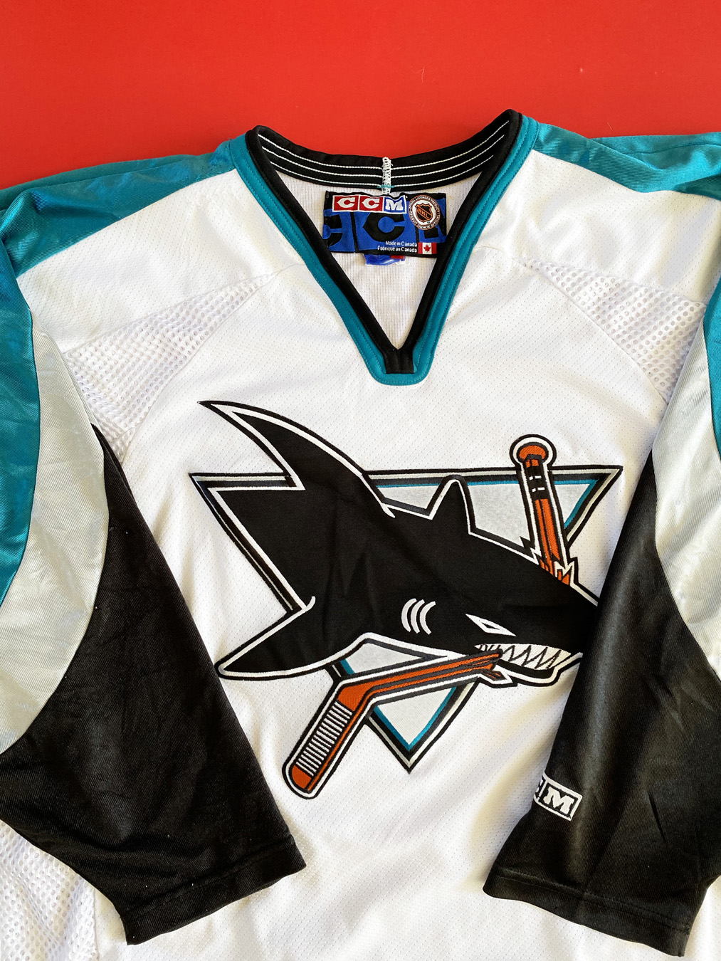 Sale Vintage CCM San Jose Sharks Authentic Hockey Jersey NHL