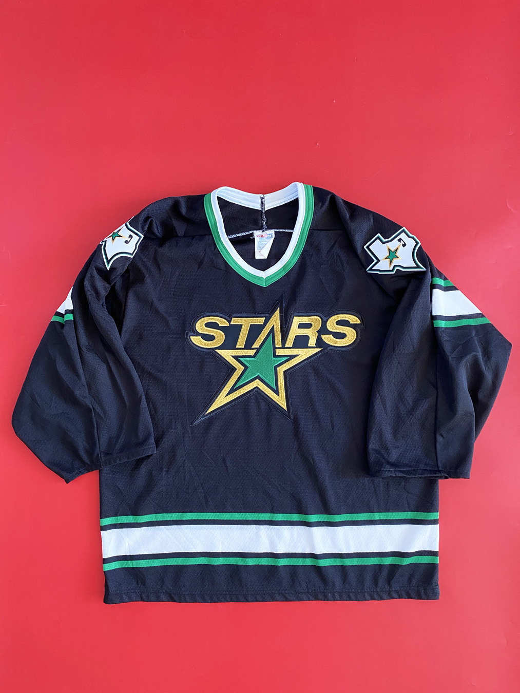 Mens Vintage Dallas Stars CCM NHL Jersey Green Hockey Jersey 