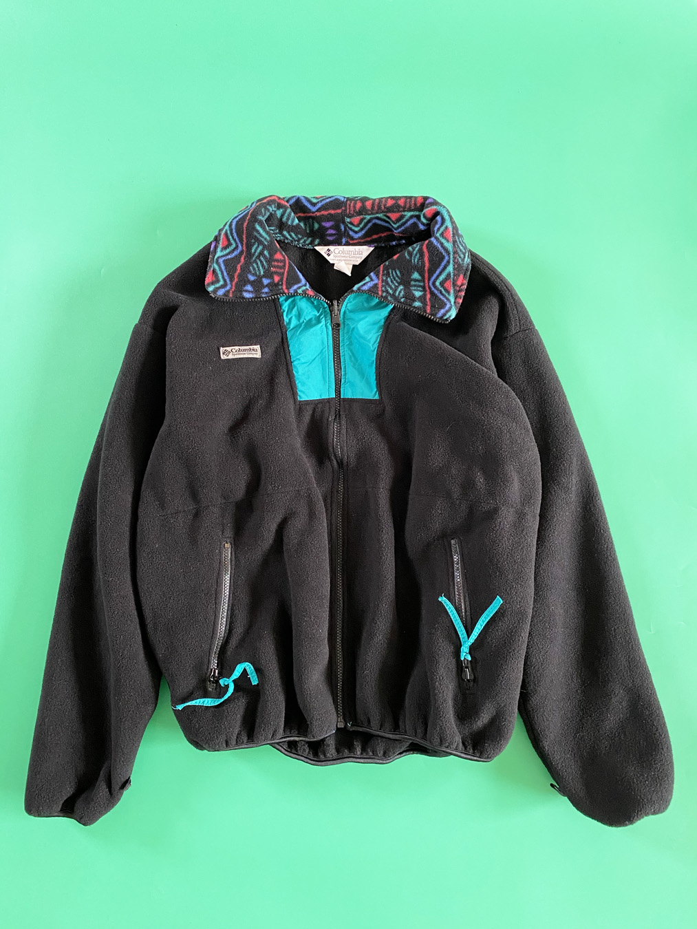 90's Columbia Turquoise Fleece Lined Jacket