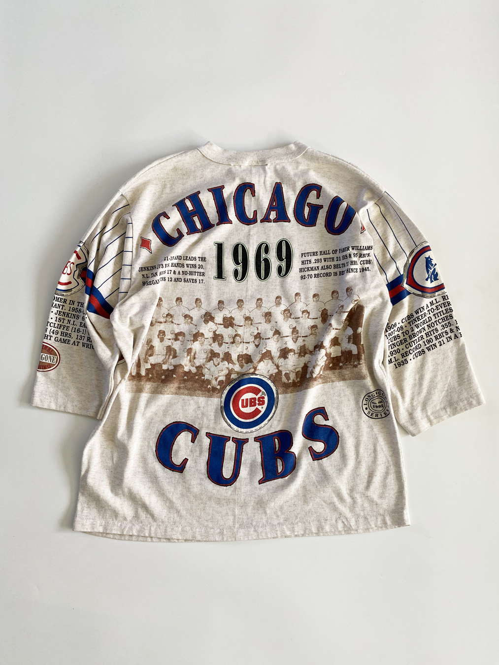 1992 Chicago Cubs Wrigley Field '1969' Lone Gone 3/4 Sleeve Shirt - 5 Star  Vintage