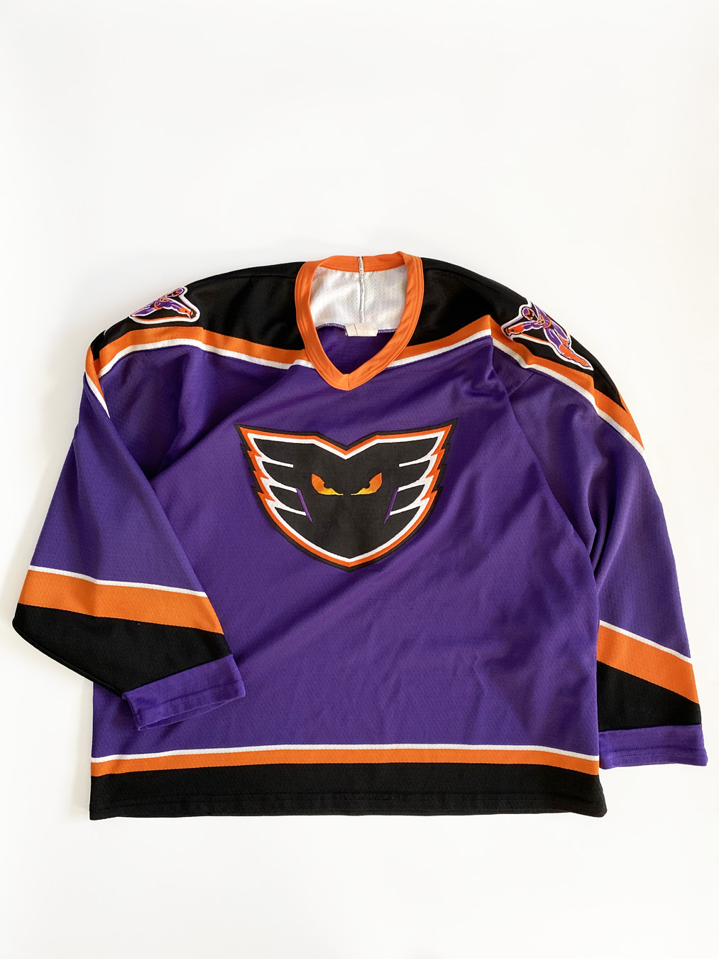 90's Philadelphia Phantoms Bauer Purple AHL Jersey Size Large – Rare VNTG