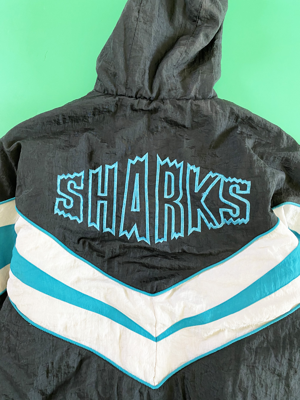 Vintage San Jose Sharks Apex One Puffer Coat Jacket Youth Size 