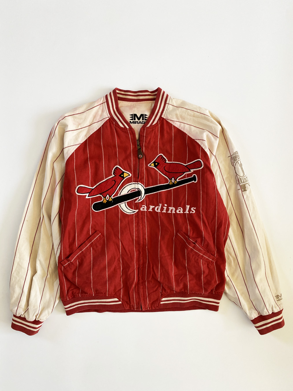 90s Mirage St. Louis Cardinals Pinstriped Throwback Jacket