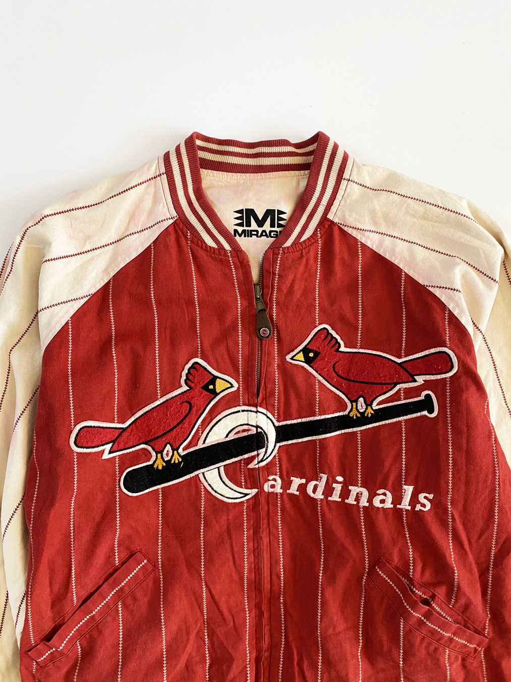 Cardinals Vintage Reversible Bomber Jacket Mirage St.louis 90s 