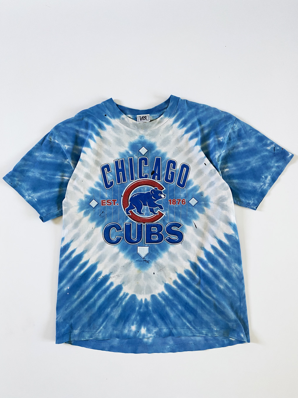 2005 Chicago Cubs Blue Tie Dye T-Shirt