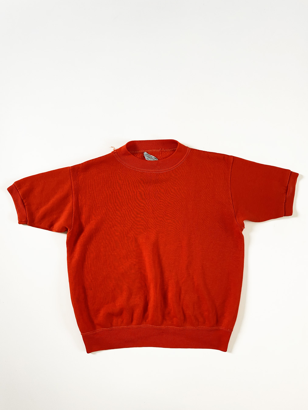 70s Casuals Of Creslan Burnt Orange Short Sleeve Sweater - 5 Star Vintage
