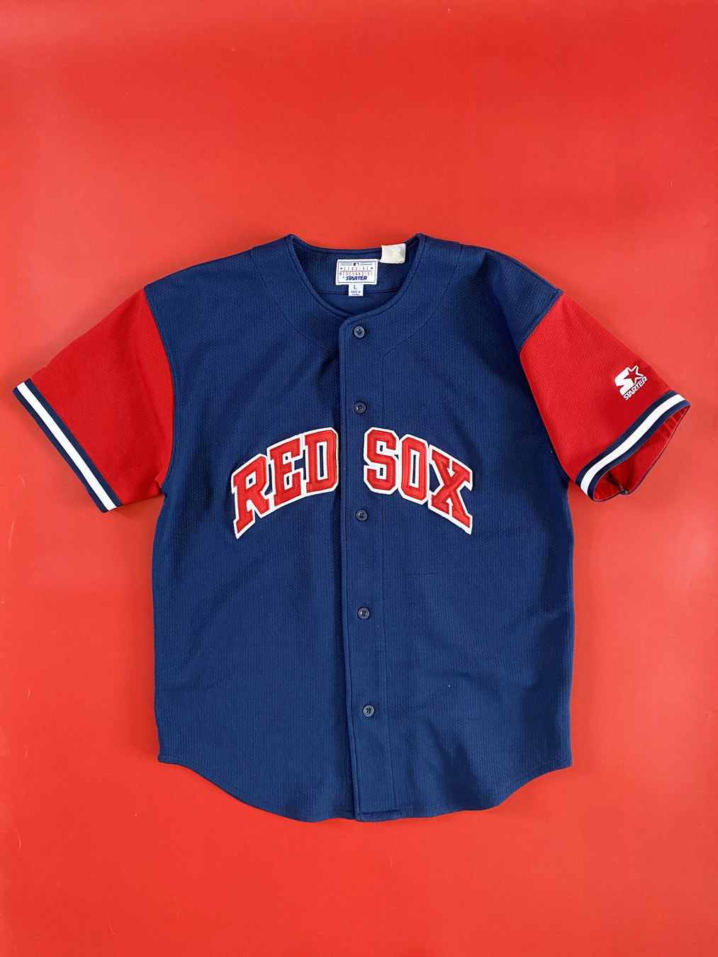 VTG Russell Athletic Blue BOSTON RED SOX Jersey NOMAR GARCIAPARRA 90s Youth  L