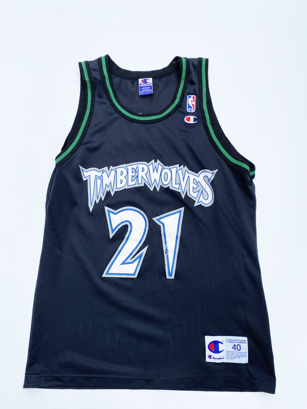 Vintage Champion NBA Minnesota Timberwolves Kevin Garnett #21 Jersey 