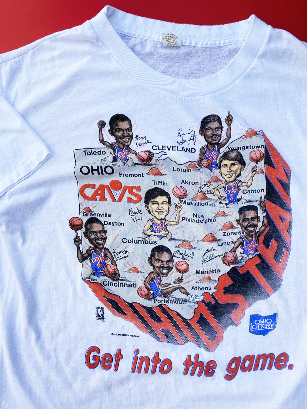 Vintage 80s CLEVELAND CAVALIERS NBA Caricature T-Shirt XL
