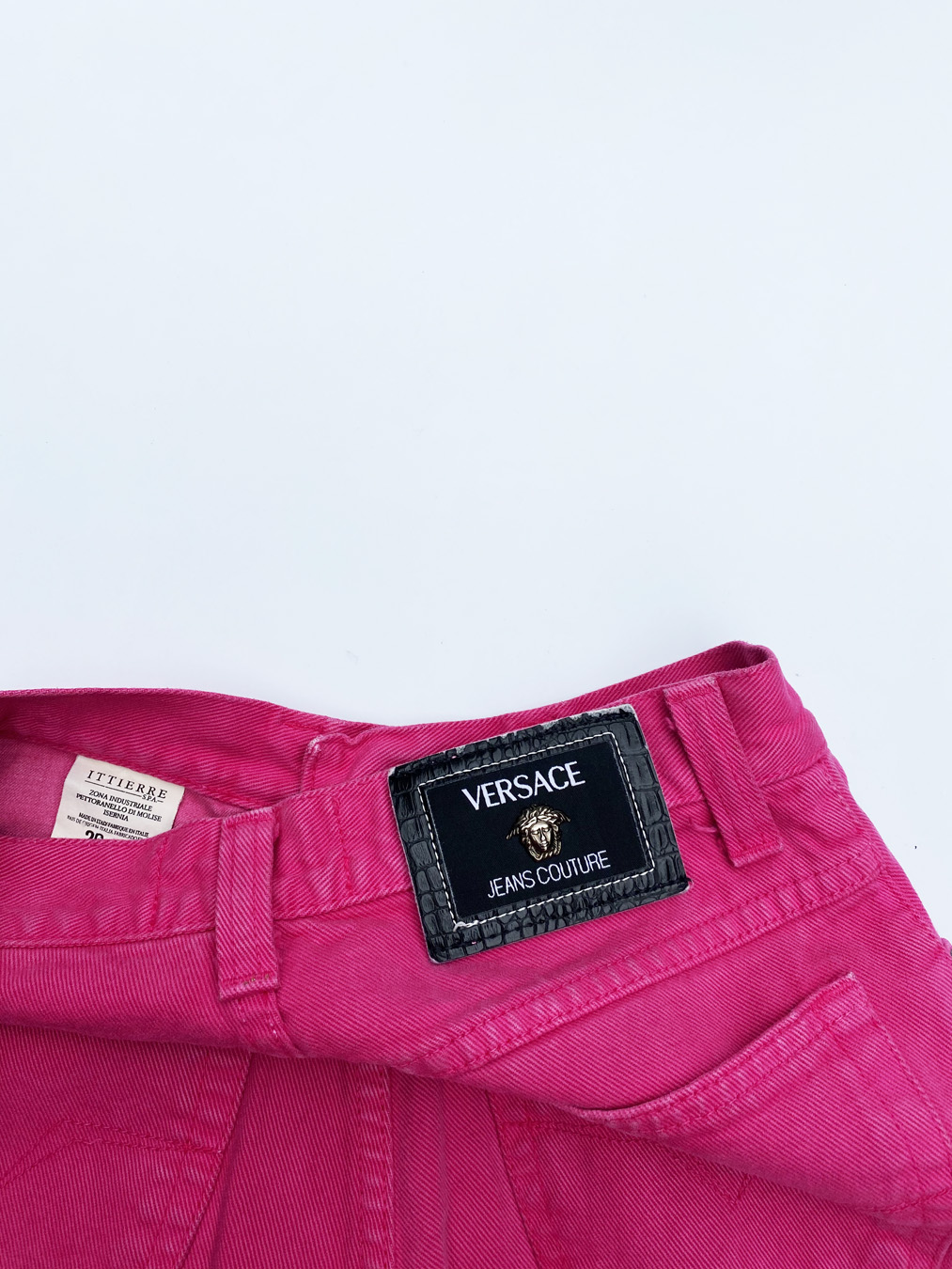 Janice Instrumento División Vintage Versace Pink Jeans Couture - 5 Star Vintage