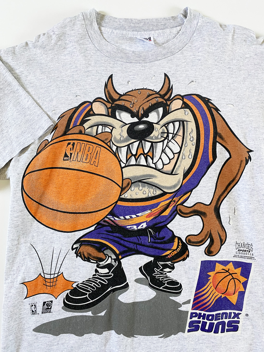 The NBA Team Phoenix Suns x The Simpsons as The Simpsuns Funny Collab T- Shirt - Binteez
