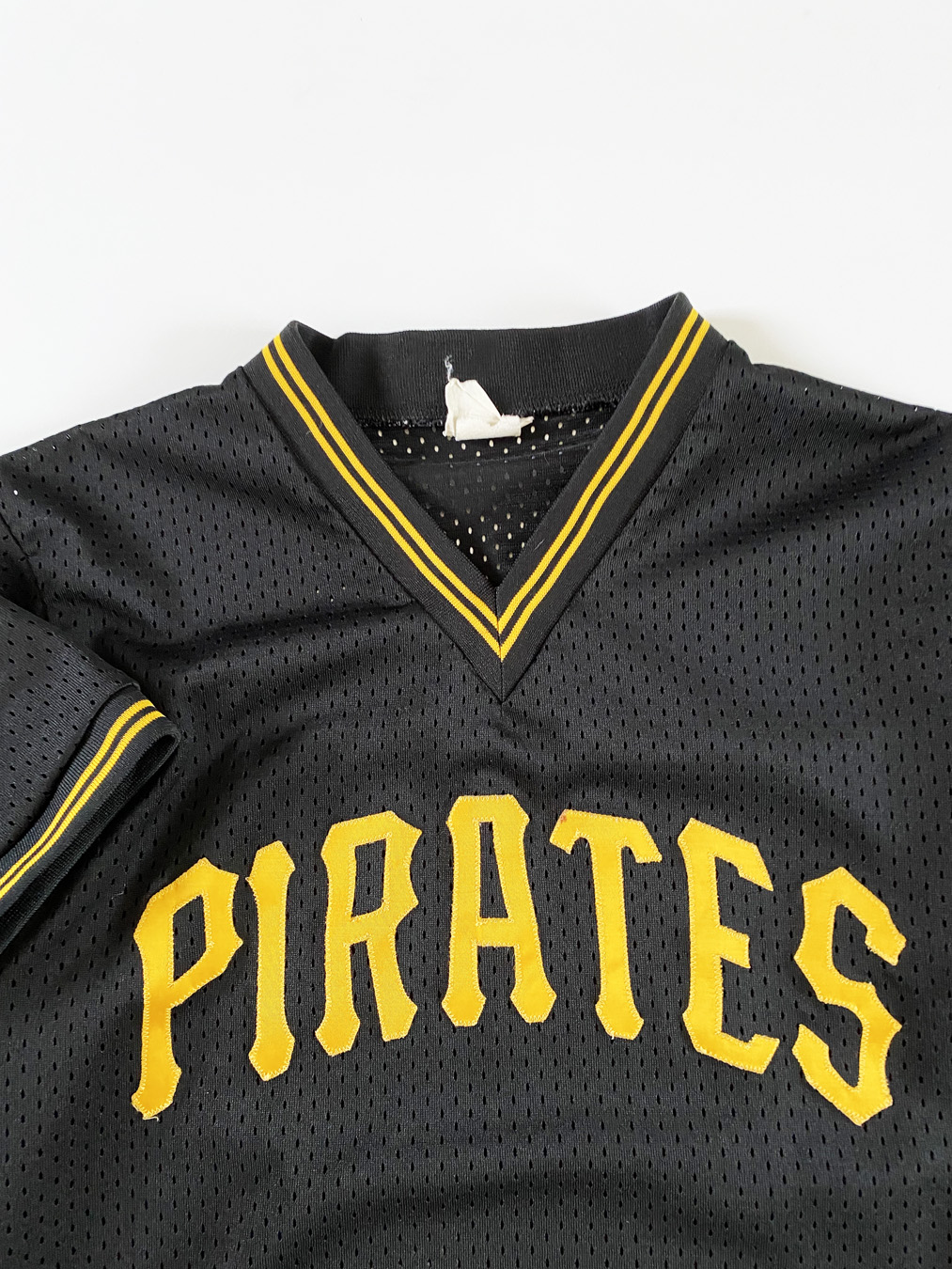 80s Pittsburgh Pirates Black Mesh Baseball Jersey