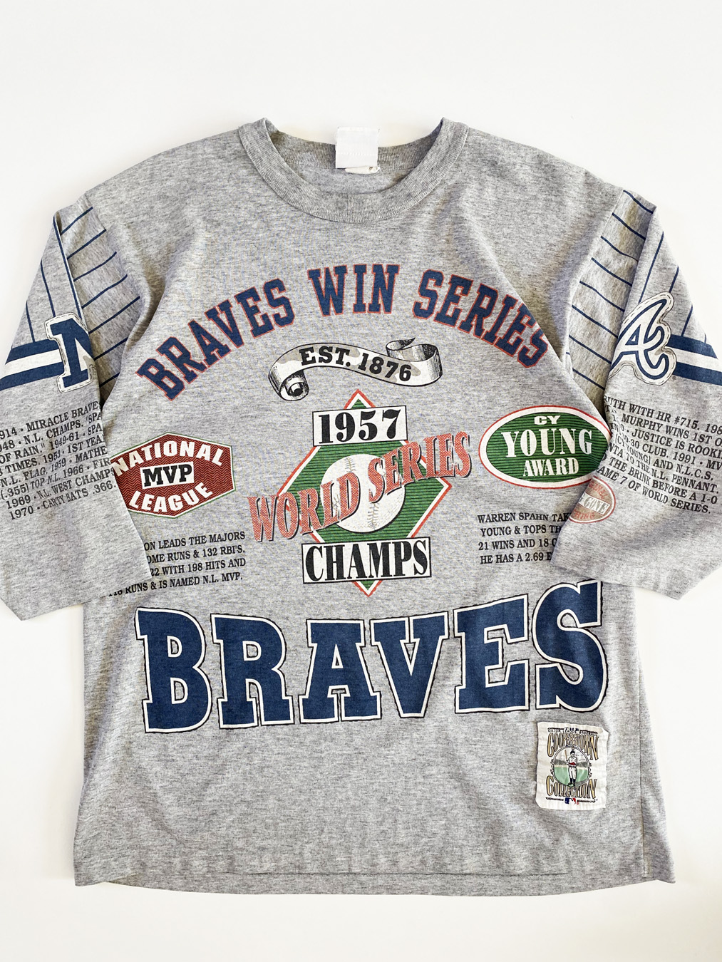 90s Atlanta Braves World Series NL Champs 1991 t-shirt Large - The