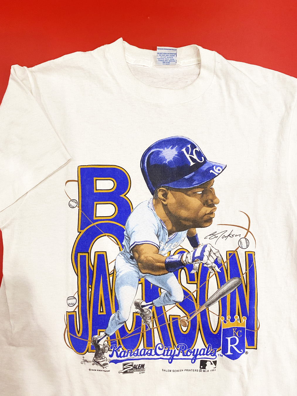 Vintage Bo Jackson Chicago White Sox Caricature T-Shirt 90s 1991