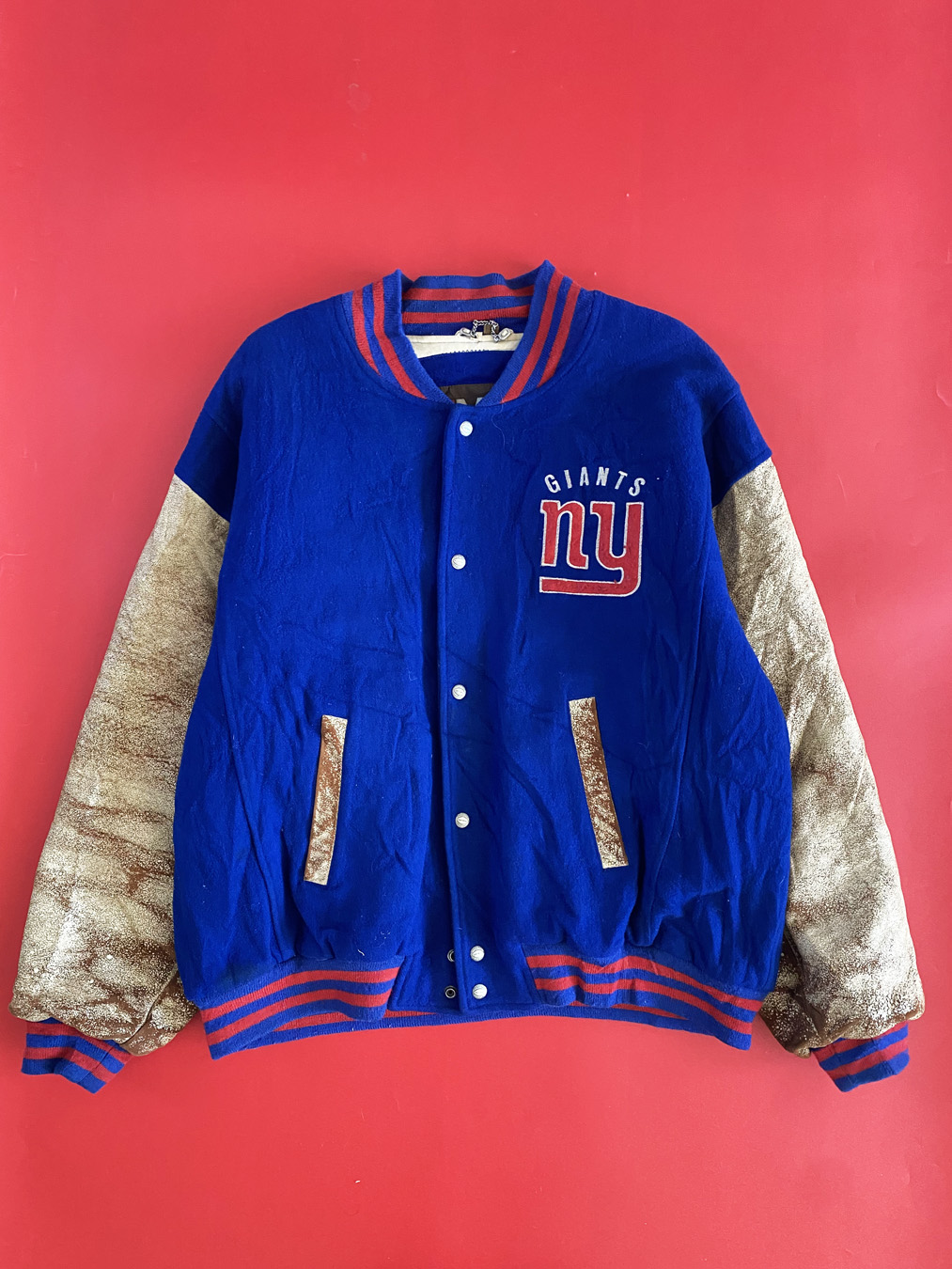 90s NY Giants '1956' Wool Mirage Letterman Jacket - 5 Star Vintage