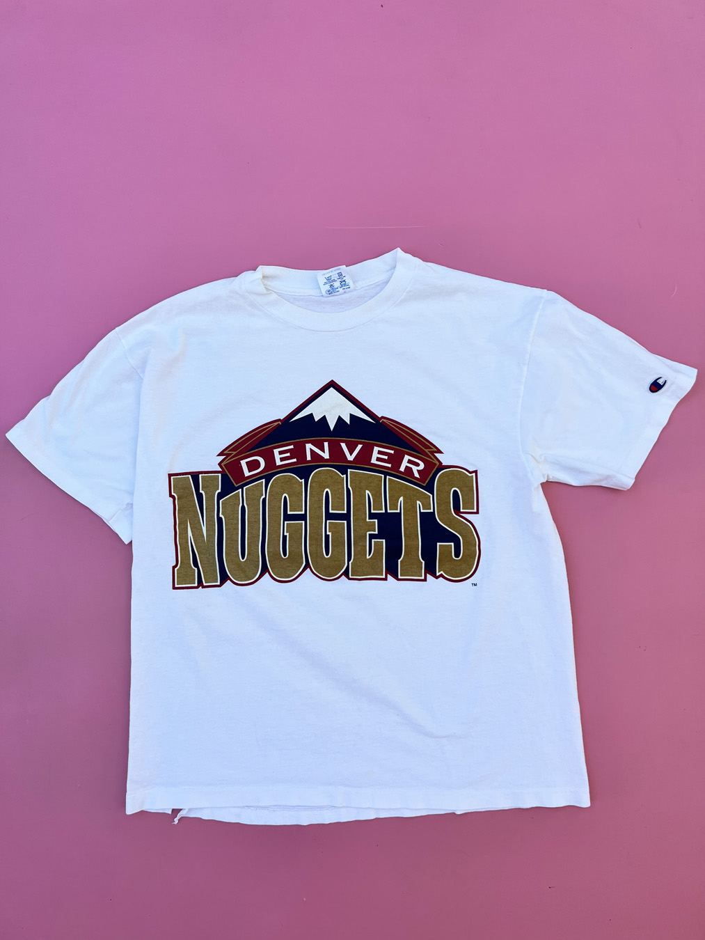 90s Denver Nuggets Team Hanes NBA T-shirt. Vintage 1990s 