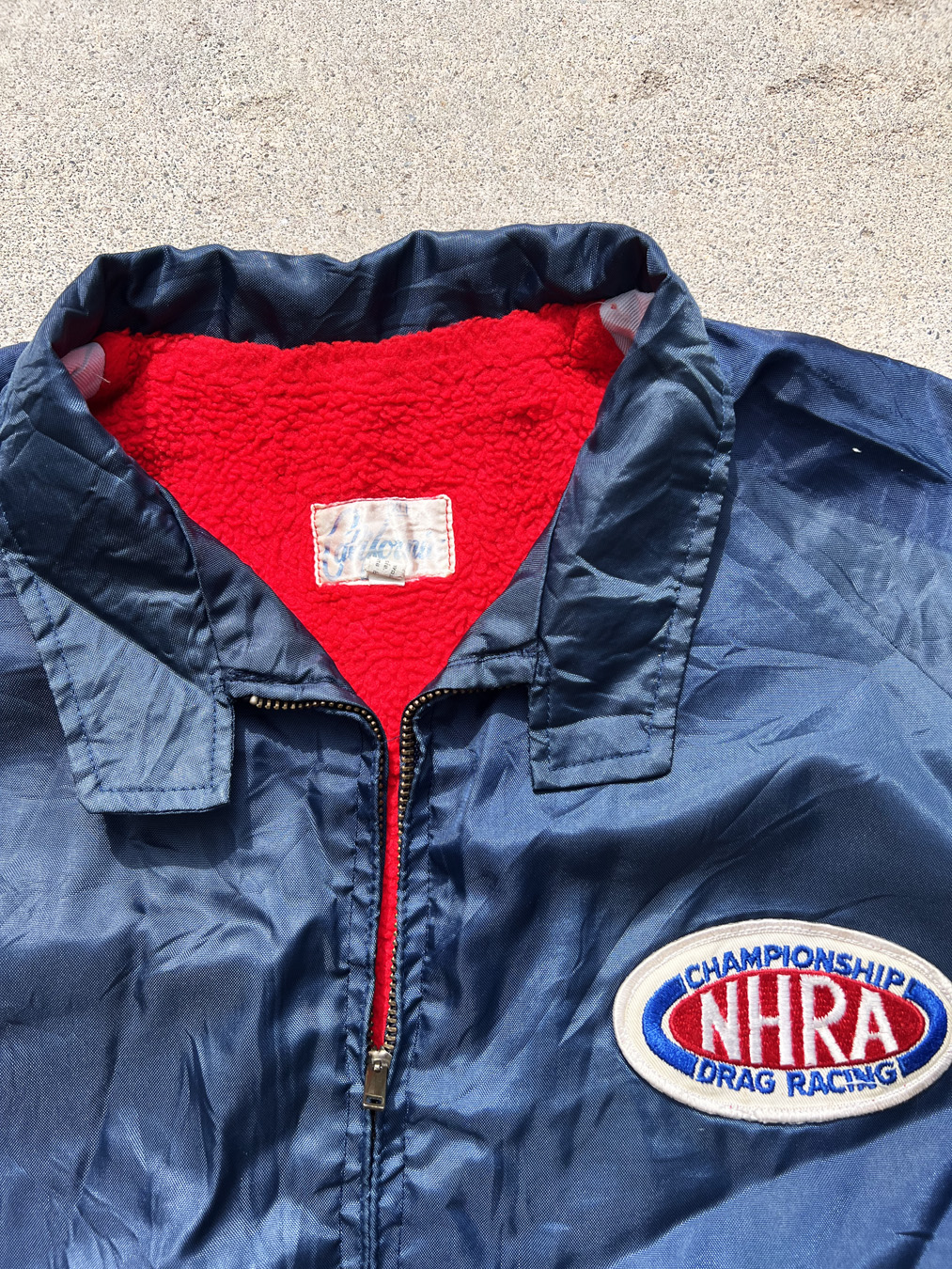 80s NHRA Drag Racing Lined Windbreaker Jacket