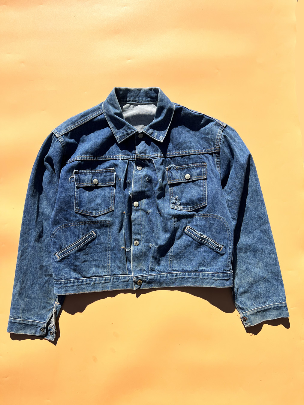 60s JC Penny Ranch Craft Slevedge Distressed Jacket